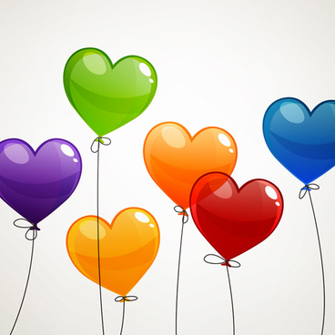 368x368 Hearts Balloon Drawing Free Vector Download - Balloon Drawing