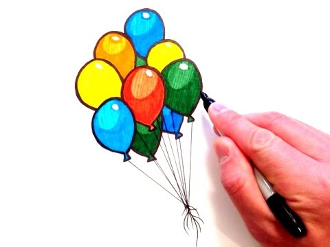 480x360 How To Draw Balloons - Balloon Drawing