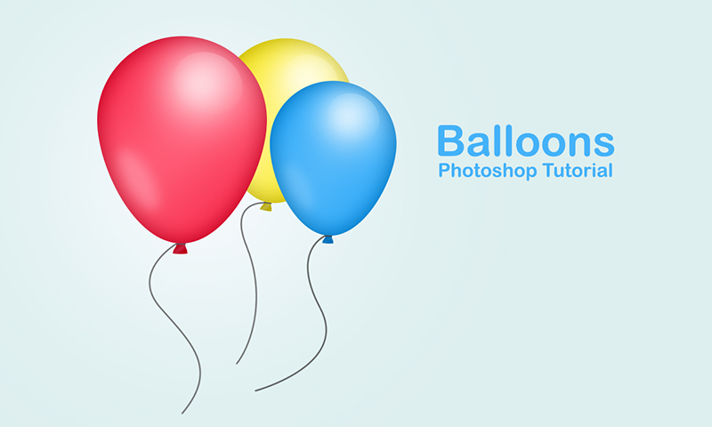 800x480 Create Party Balloons In Photoshop - Balloon Drawing Pictures