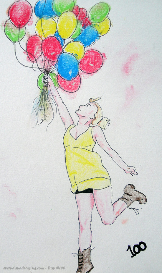 550x923 Day - Balloon Drawing Pictures