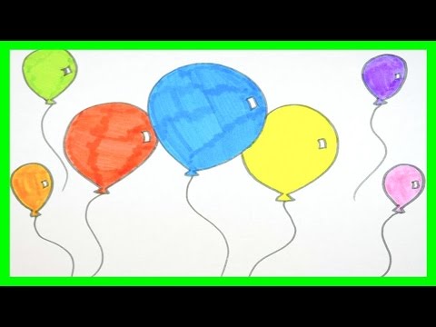 480x360 Drawn Balloon Easy Drawing - Balloon Drawing Pictures