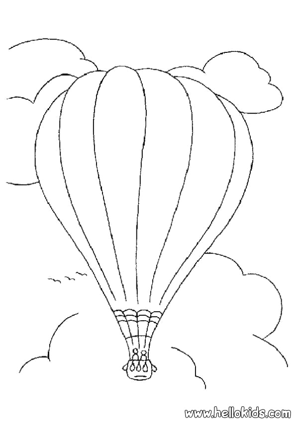 601x850 hot air balloon drawing easy balloon coloring pages kids crafts - Balloon Drawing Pictures