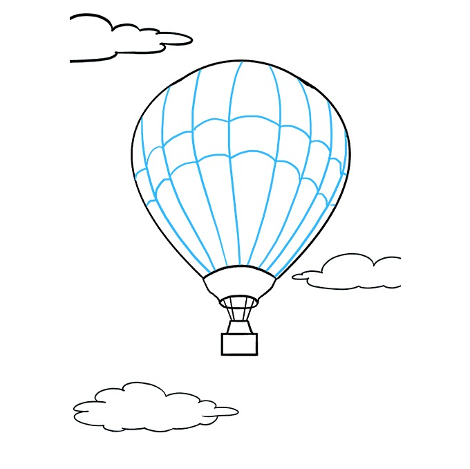 680x678 How To Draw A Hot Air Balloon - Balloon Drawing Pictures