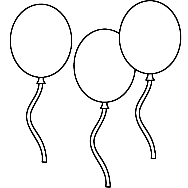 800x800 Balloon Drawing Line For Free Download - Balloon Line Drawing