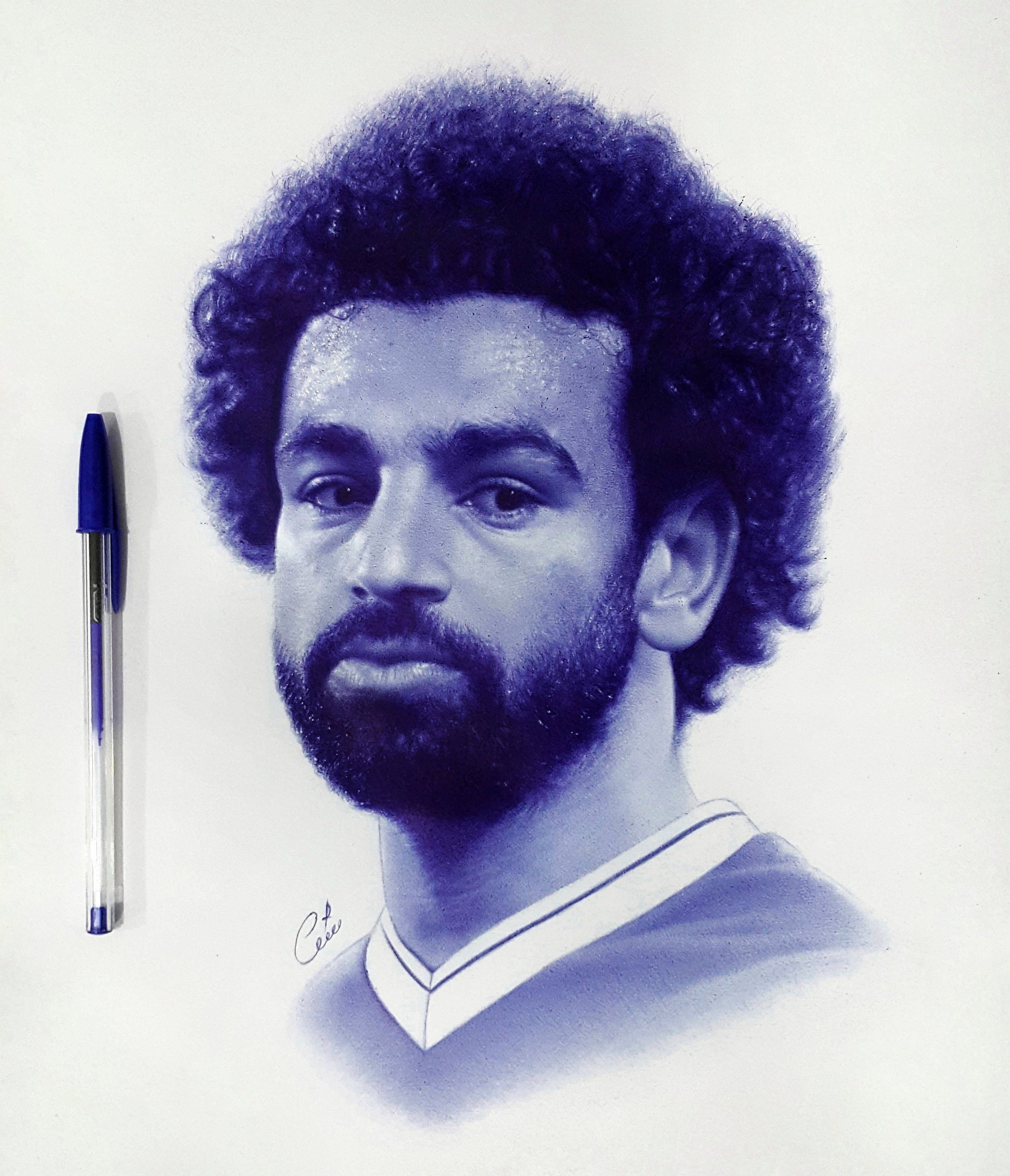 2745x3195 mo salah, ballpoint pen drawing - Ballpen Drawing