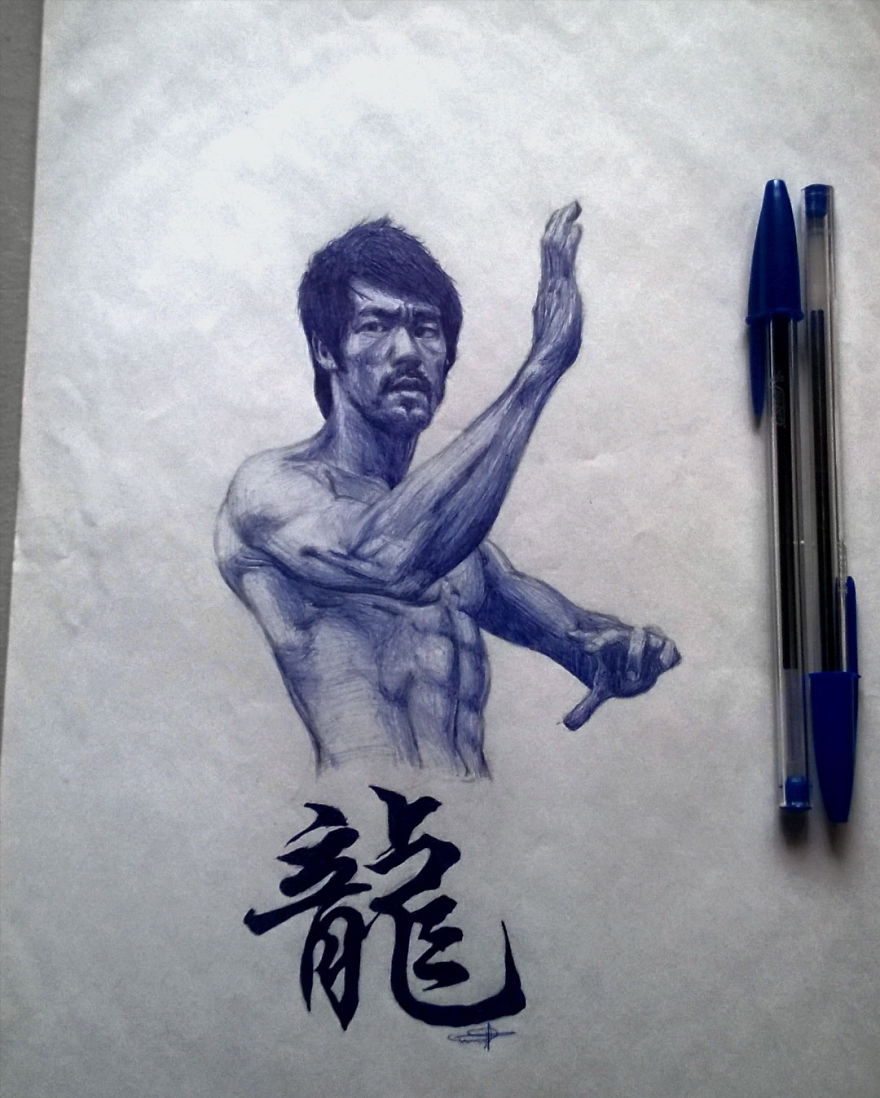 880x1098 nigerian artist creates hyperrealistic pop culture drawings - Ballpen Drawing