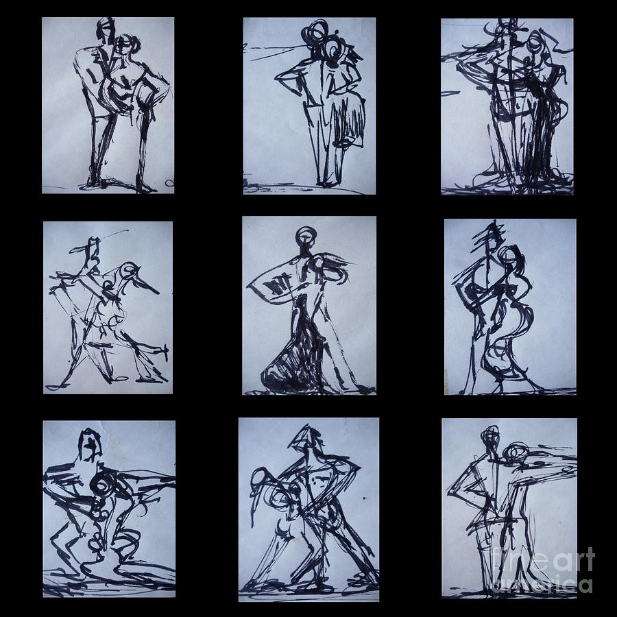 900x900 Ballroom Dancing Drawing - Ballroom Dance Drawing