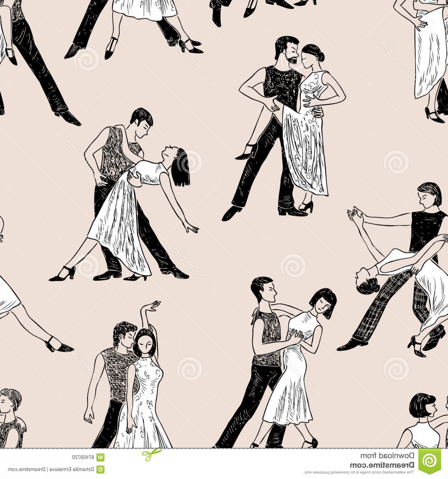 Ballroom Dance Drawing at PaintingValley.com | Explore collection of ...