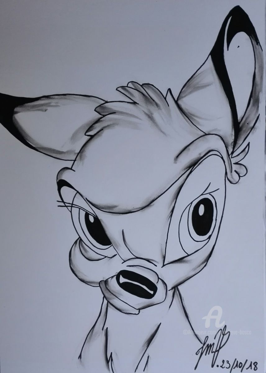 856x1200 bambi face drawing - Bambi Drawing