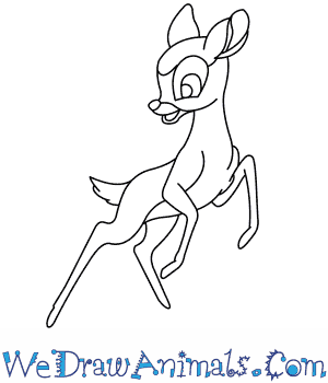 300x350 how to draw faline from bambi - Bambi Drawing