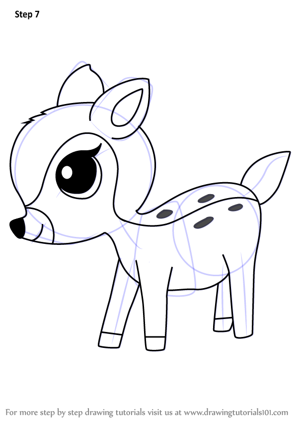 600x852 learn how to draw kawaii bambi - Bambi Drawing