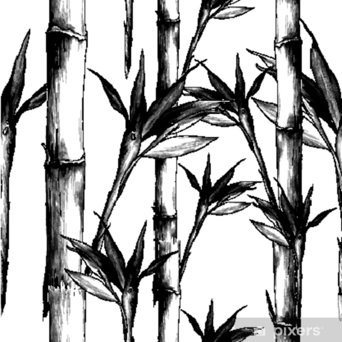 700x700 Leaves Branches Stem Bamboo Pattern Flowers Texture Frame Seamless - Bamboo Drawing