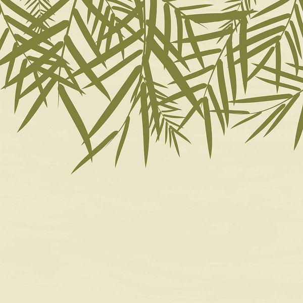 600x600 Bamboo Tree With Leaves With Space For Your Text Art Print - Bamboo Tree Drawing