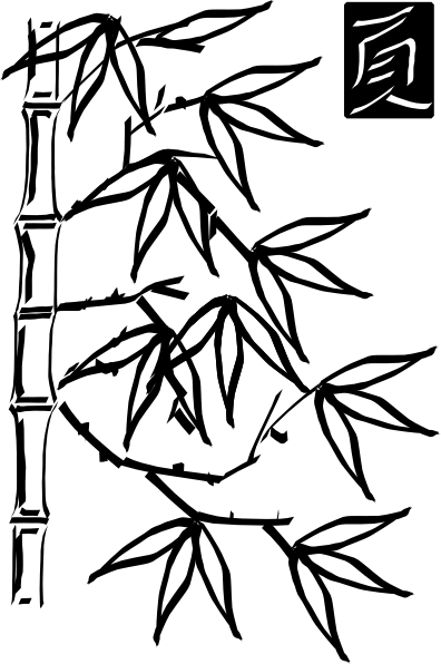 396x596 Simple Palm Tree Drawing Bamboo Clip Art How Too - Bamboo Tree Drawing