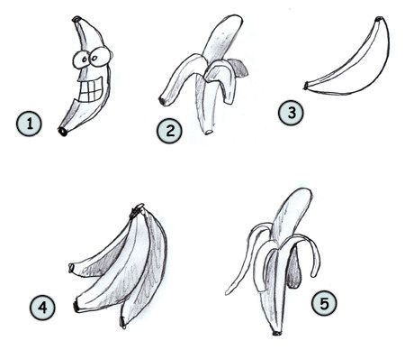 450x398 Drawing A Cartoon Fruit In How To Draw Tutorials Drawings - Banana Cartoon Drawing