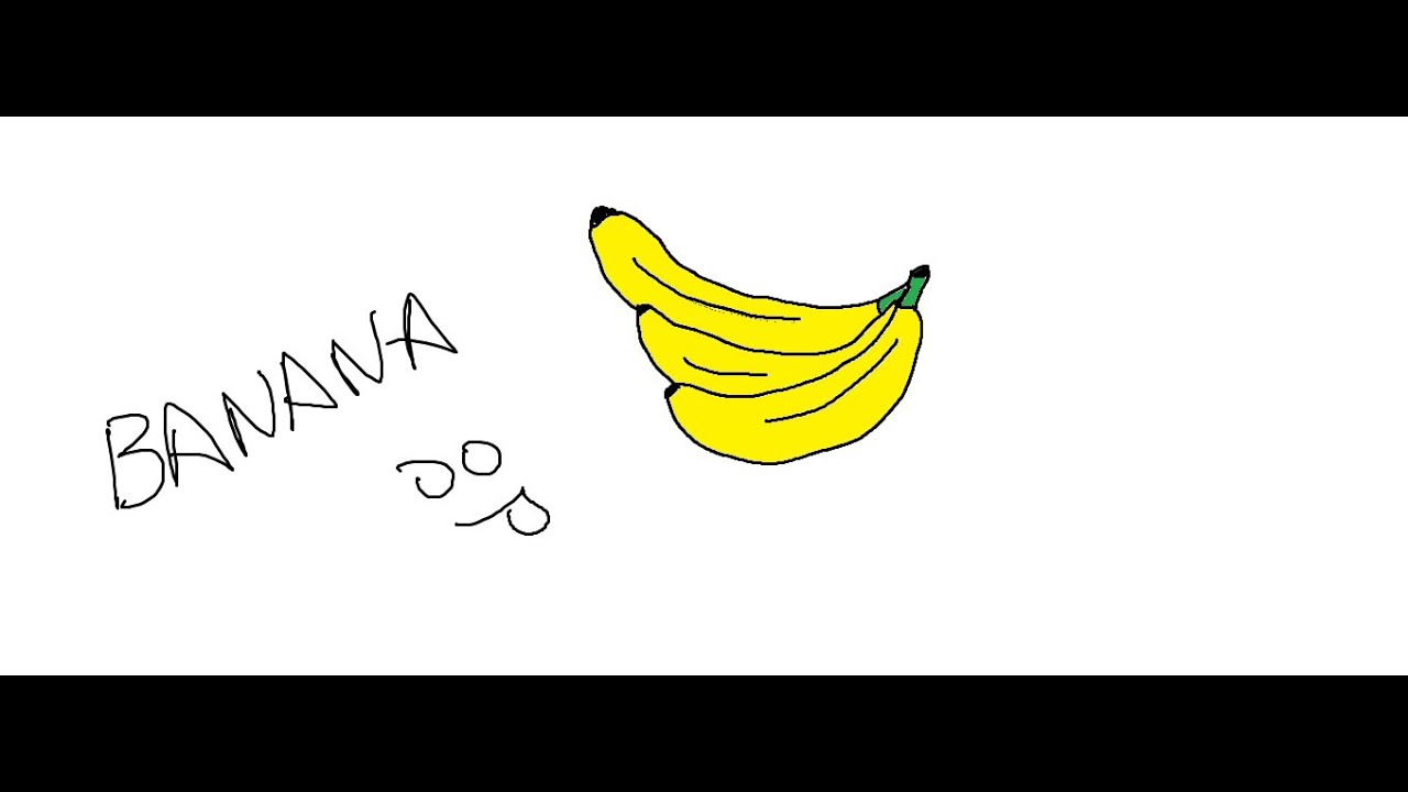 1280x720 Easy Kids Drawing Lessons How To Draw Cartoon Banana - Banana Cartoon Drawing