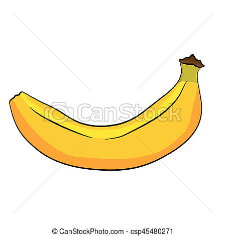 450x470 Illustration Of Cute Cartoon Doodle Of Banana - Banana Cartoon Drawing