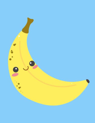 314x406 banana sketchbook banana bordered sketchbook for kids funny - Banana Drawing
