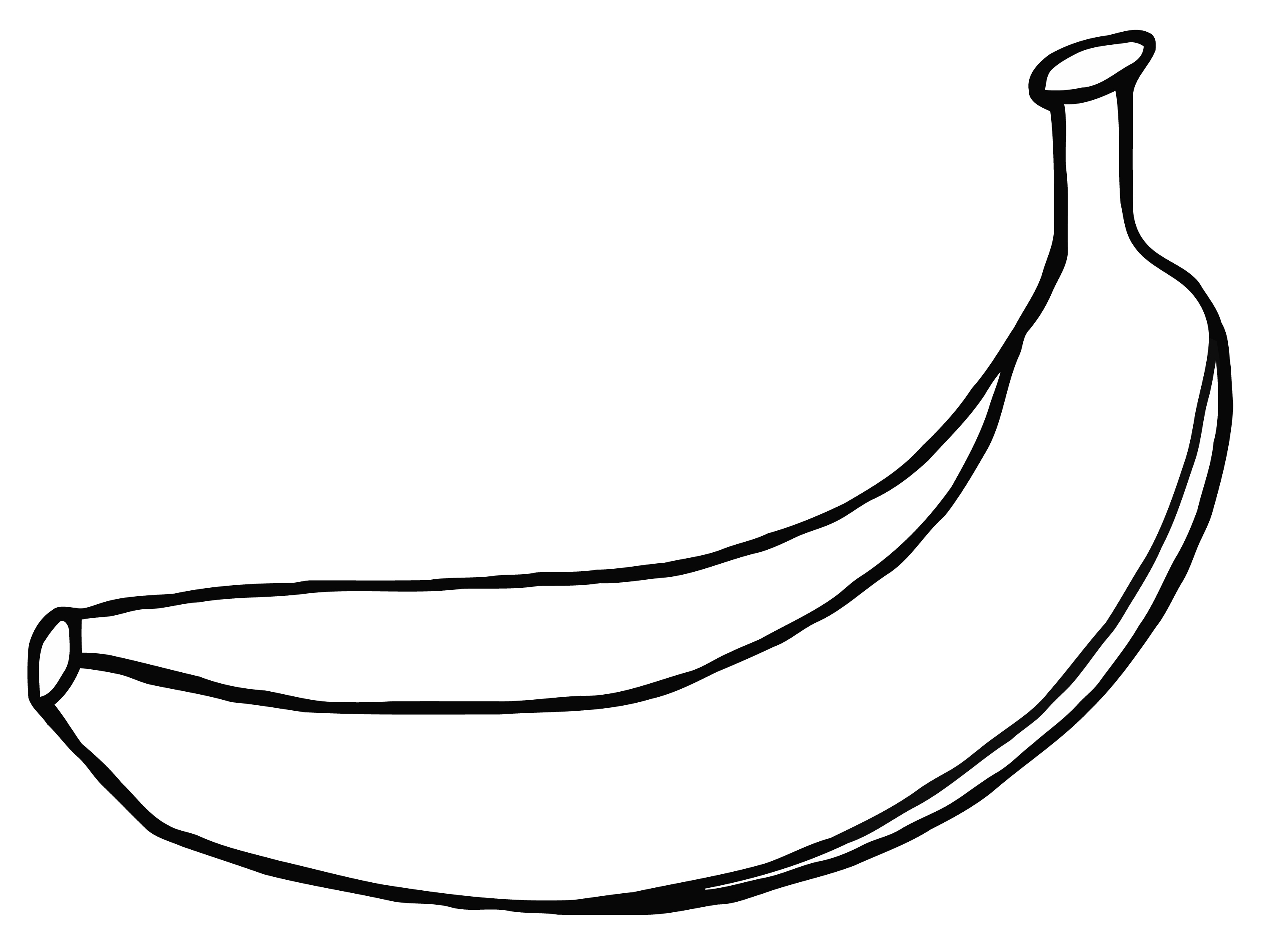 3000x2253 Banana Drawing Free Download - Banana Drawing
