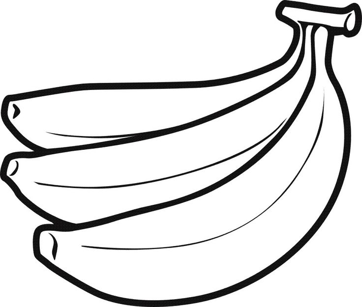 736x625 banana coloring sheet banana split drawing - Banana Drawing