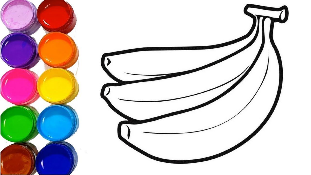1280x720 Banana Drawing Easy Step - Banana Drawing