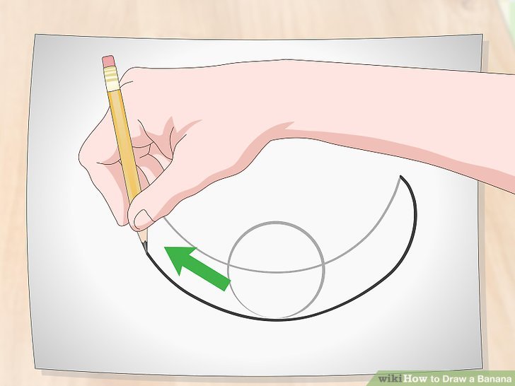 728x546 How To Draw A Banana Steps - Banana Drawing Images