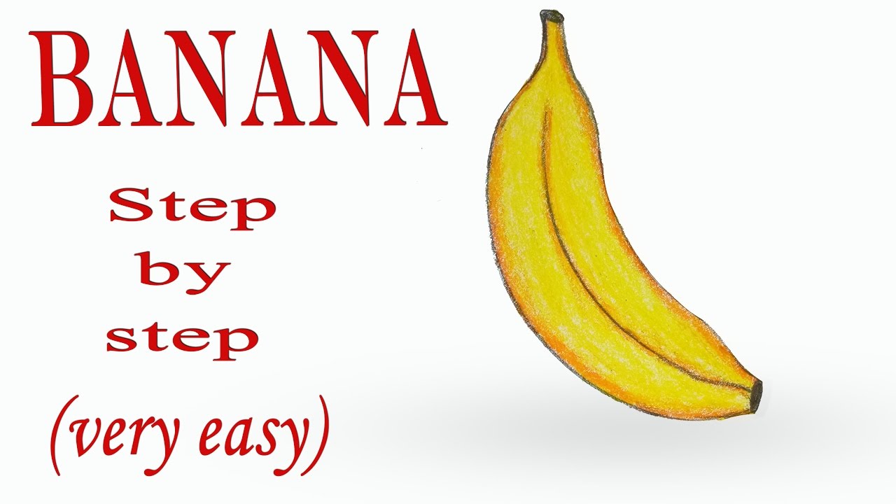 1280x720 How To Draw A Banana Step - Banana Drawing Images