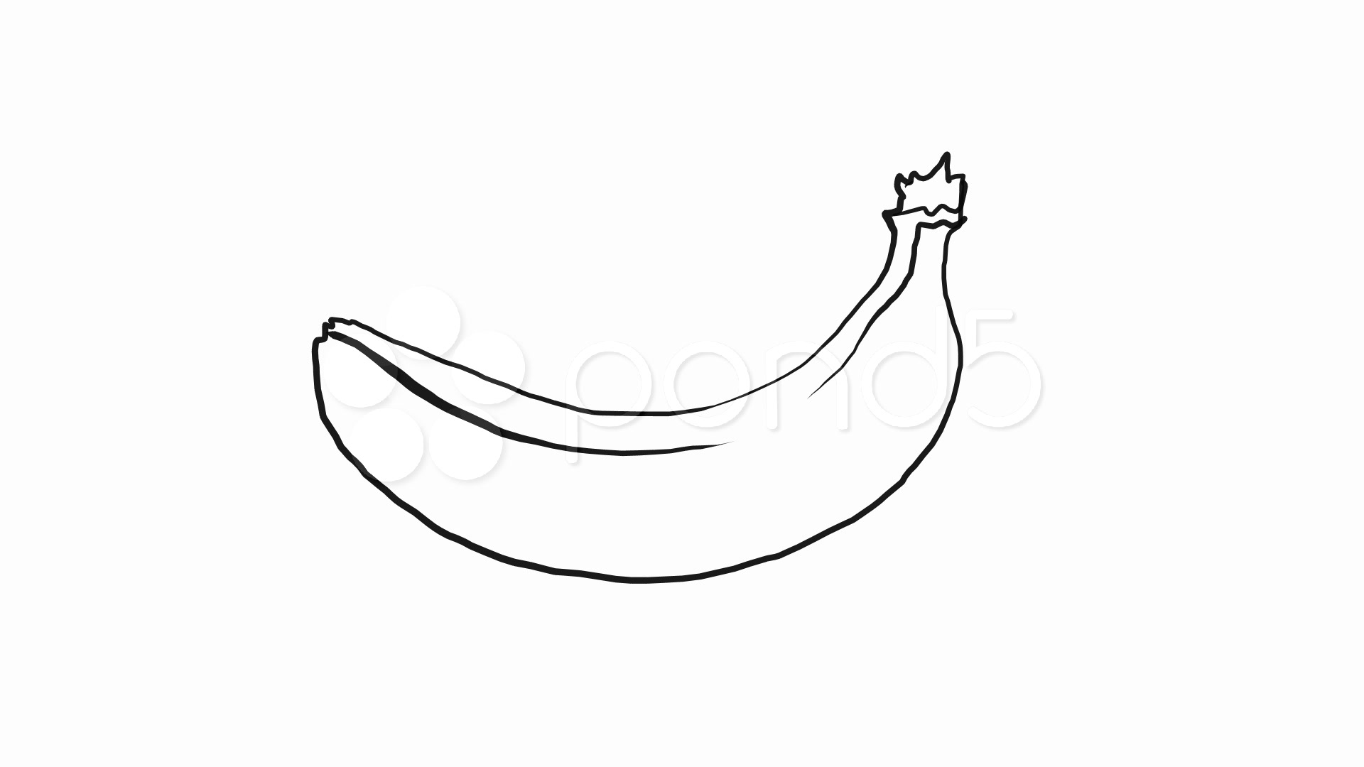 1920x1080 Stock Video Drawing Of A Banana, Hd - Banana Drawing Images