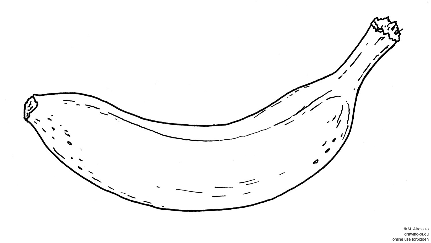 1500x846 Drawing Of Banana Drawing Of Eu - Banana Drawing Images
