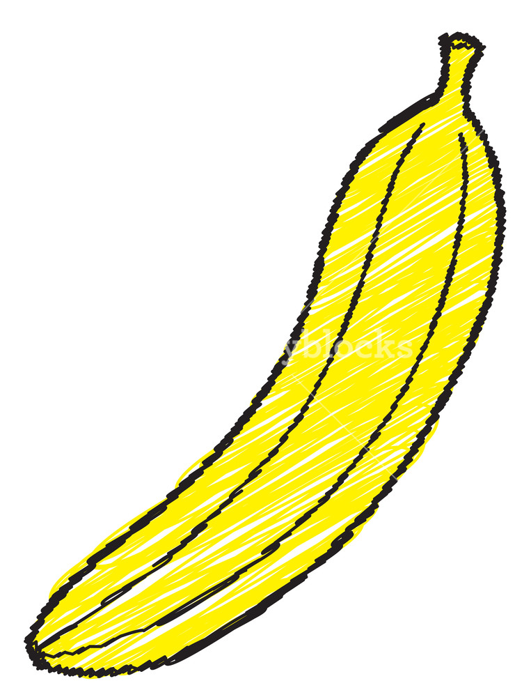 763x1000 Banana Drawing Royalty Free Stock Image - Banana Drawing Images