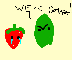 300x250 Strawberry Gets Dumped - Banana Leaf Drawing