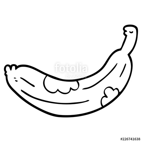 500x500 Line Drawing Cartoon Turning Banana Stock Image And Royalty Free - Banana Line Drawing
