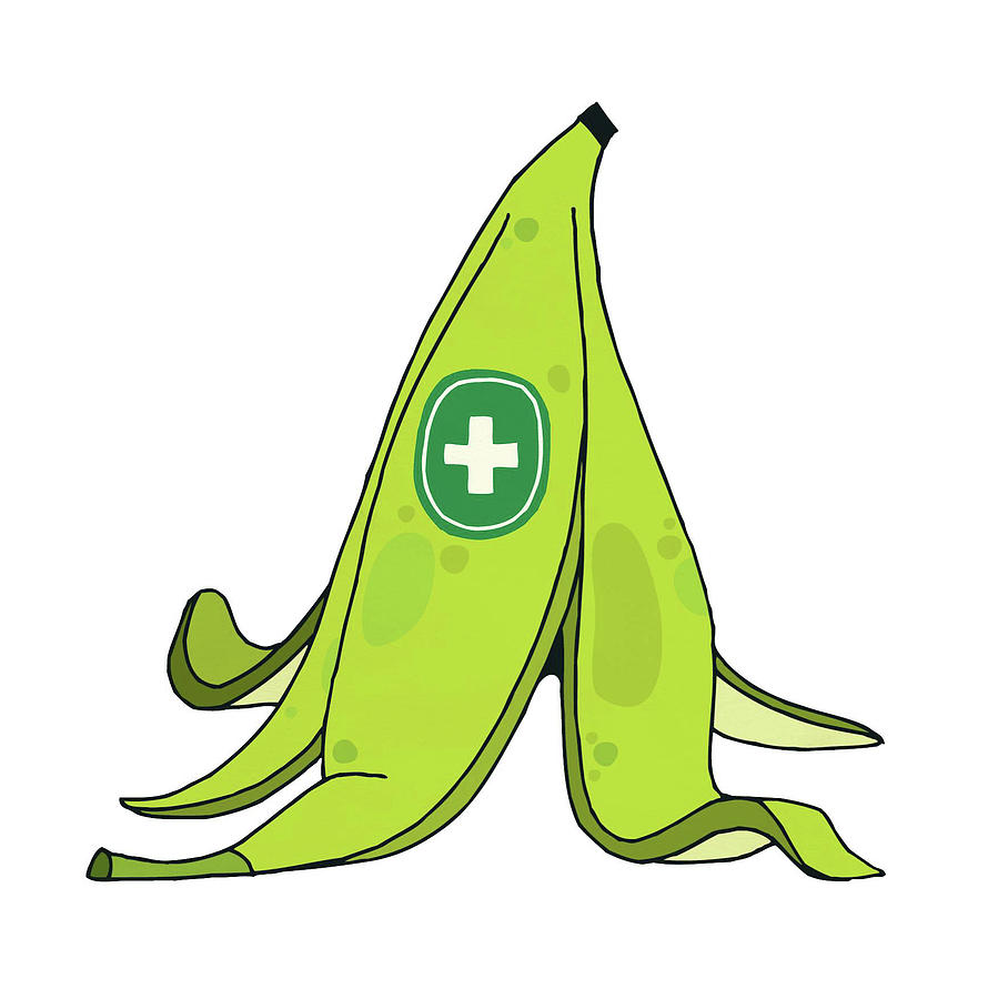 899x900 hospital sign on banana peel drawing - Banana Peel Drawing