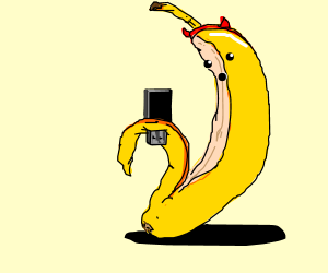 300x250 usb flash drive stuck in a demon banana peel drawing - Banana Peel Drawing
