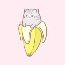 268x268 who doesn't love a kitten venturing out of it's banana peel wtf - Banana Peel Drawing