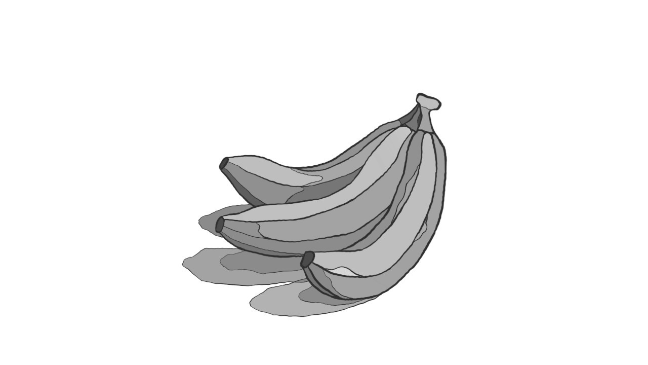 1280x720 Bananas - Banana Sketch Drawing