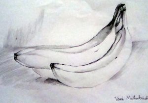 300x210 Banana Pencil Sketch - Banana Sketch Drawing