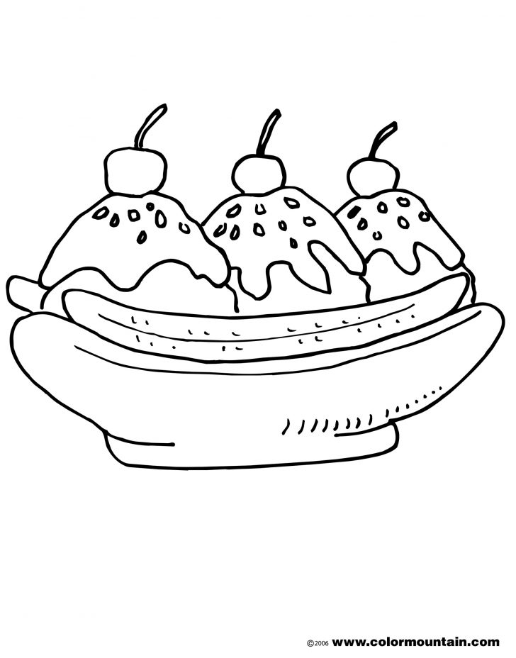 72 Coloring Pages Banana Split  Latest Free