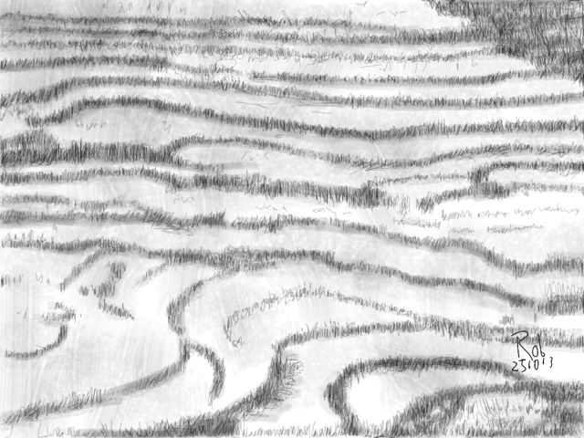 banaue rice terraces drawing black and white Banaue rice terraces