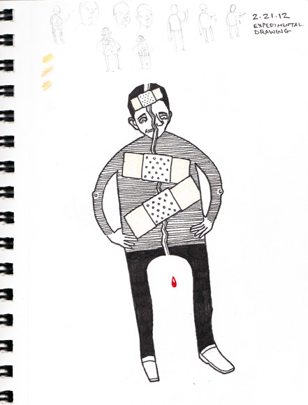 441x580 drawing the proverbial band aid jason pearlman - Band Aid Drawing