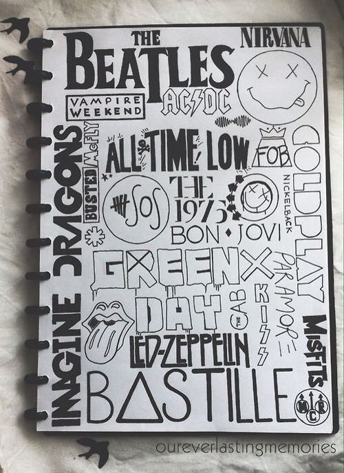 500x687 Repin If You See Your Favourite Band! Art Art, Drawings - Band Drawings
