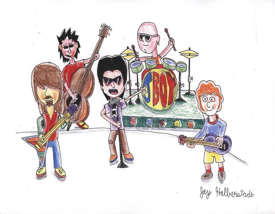 900x700 Rock Band Drawing - Band Drawings