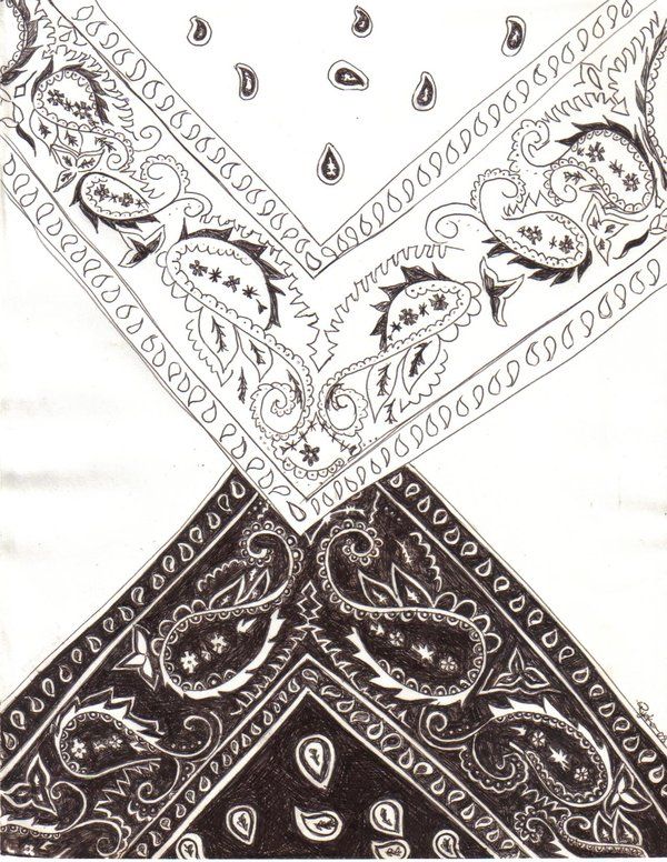 600x776 bandana design drawing - Bandana Drawing