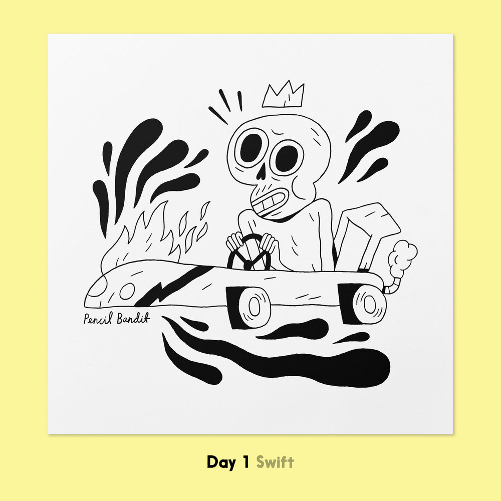 1000x1000 pencil bandit inktober - Bandit Drawing