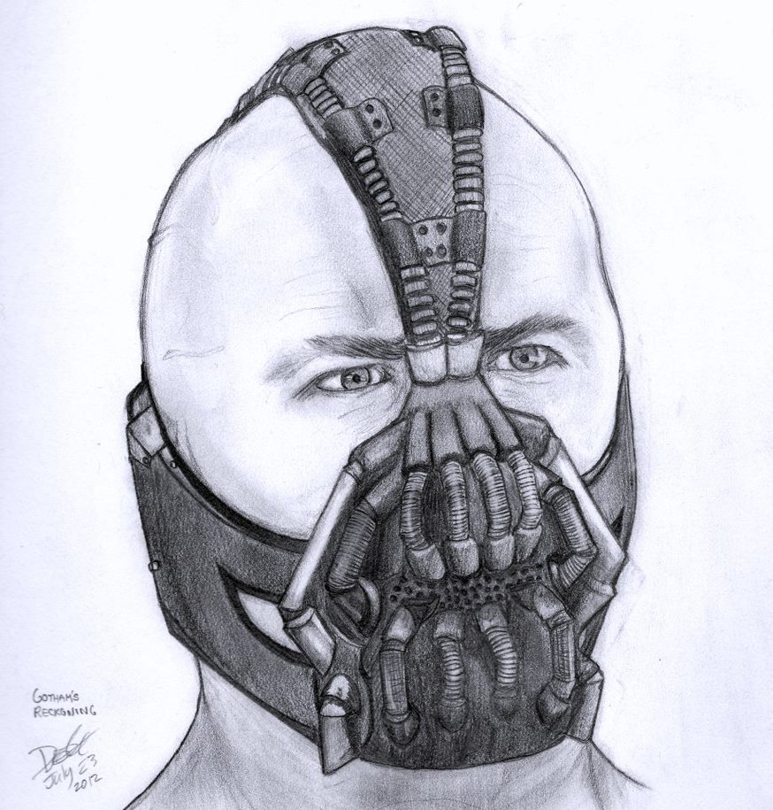 874x915 Bane Drawing Sketch Drawing Skill - Bane Drawing