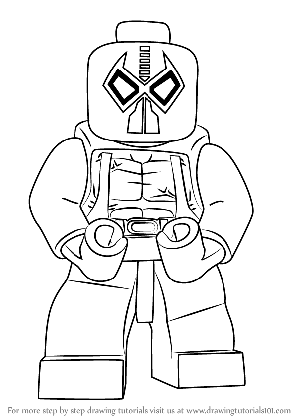 598x844 Learn How To Draw Lego Bane - Bane Drawing