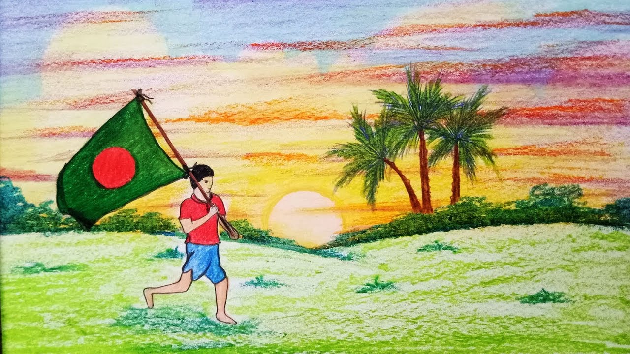1280x720 how to draw of victory day step - Bangladesh Drawing