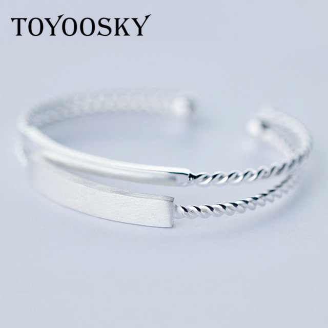 640x640 toyoosky fashion design silver cute twisted bangles bracelet - Bangles Drawing