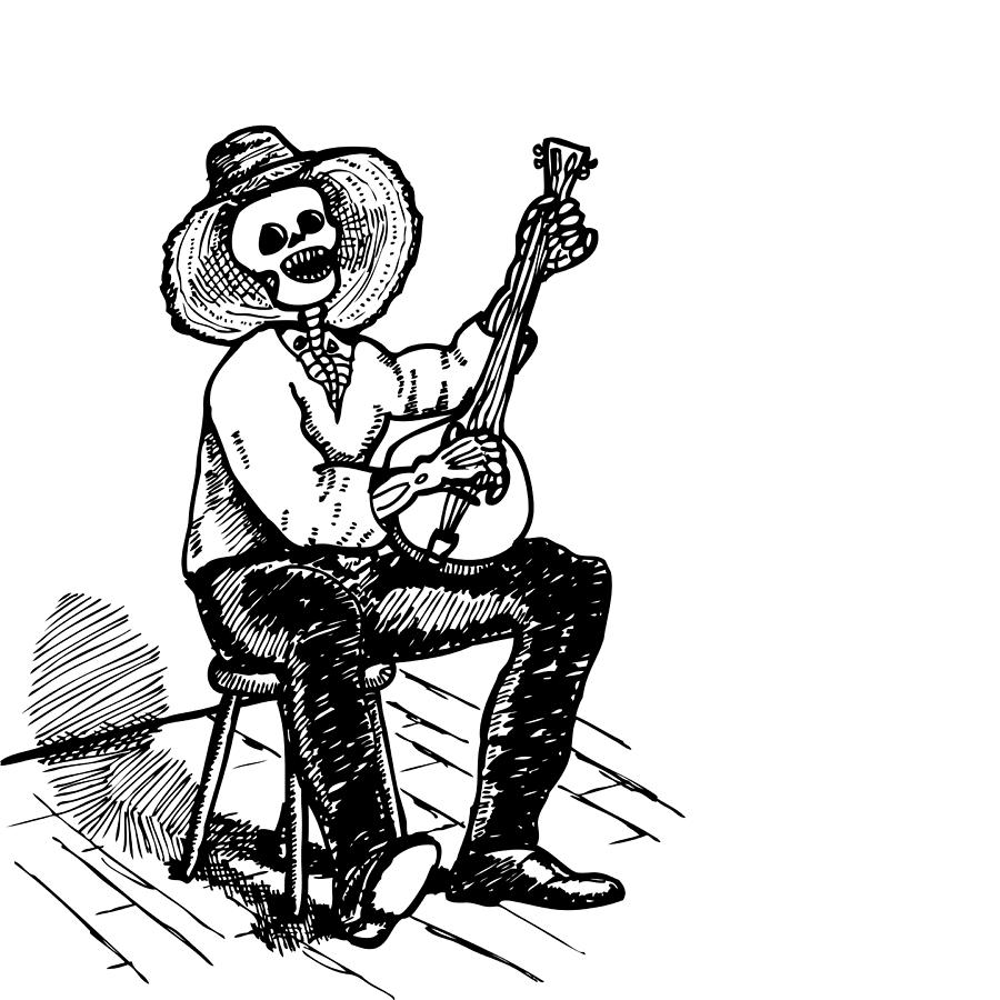 900x900 Banjo Drawing - Banjo Drawing
