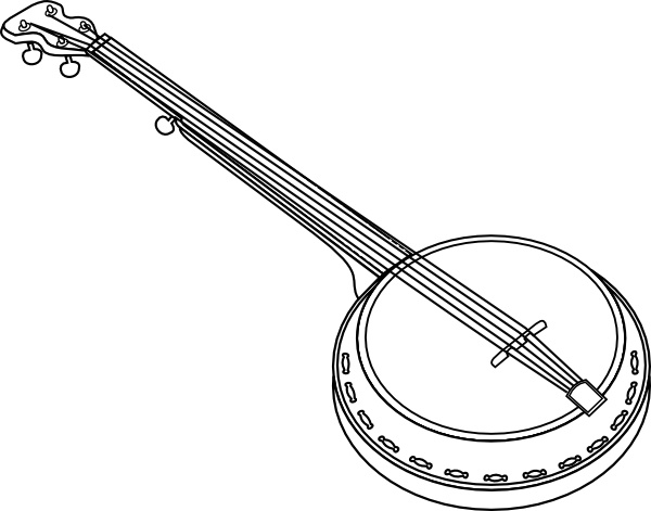 600x471 Banjo Clip Art Free Vector In Open Office Drawing - Banjo Drawing